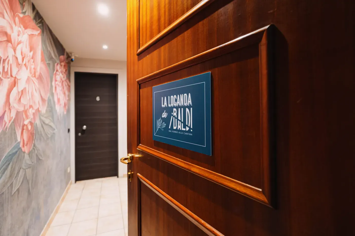 The entrance to a room at the I Baldi guesthouse